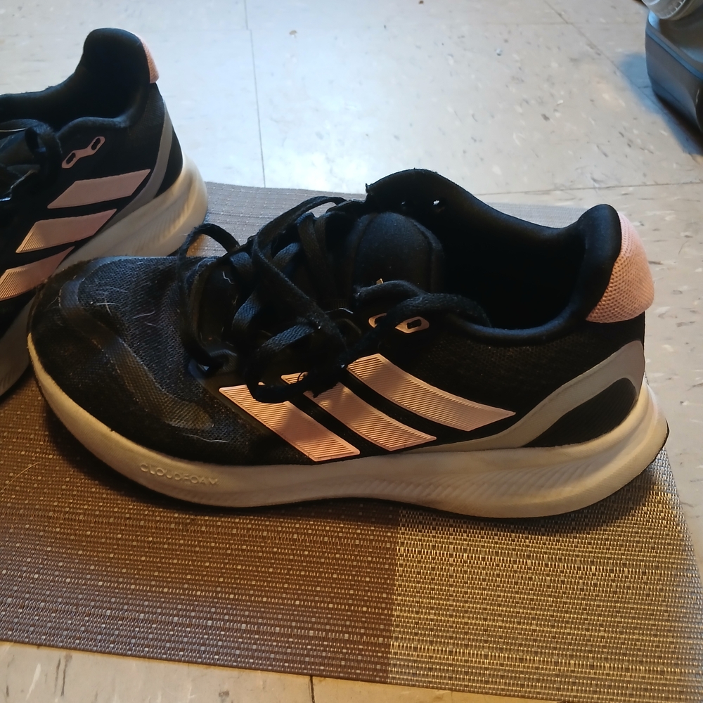 Adidas Black and Pink Sneakers